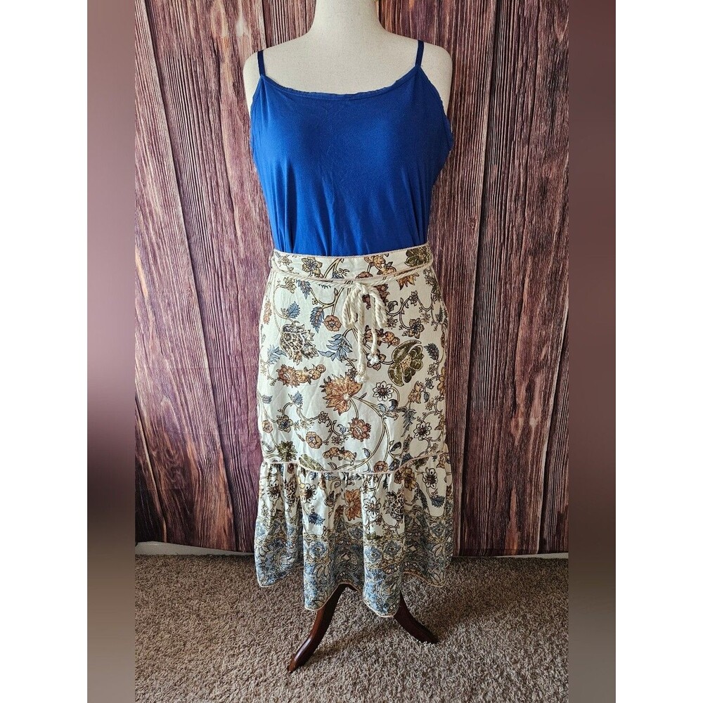 NWT Calypso St. Barth Linen Blend Midi Skirt Size XL